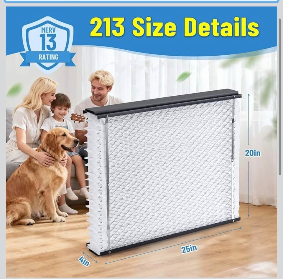 2 Pack 213 Replacement Air Filter, 20x25x4 - photo 5