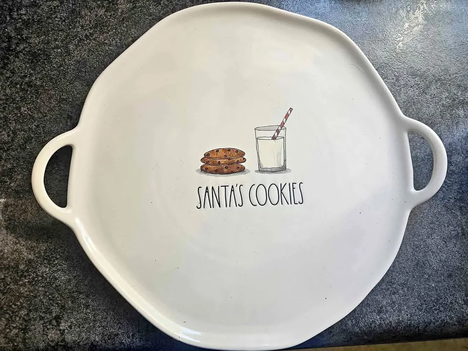 Rae Dunn Santa's Cookies Plate thumbnail