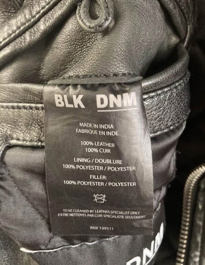 BLK DNM Black Leather Jacket MENS SMALL - photo 5