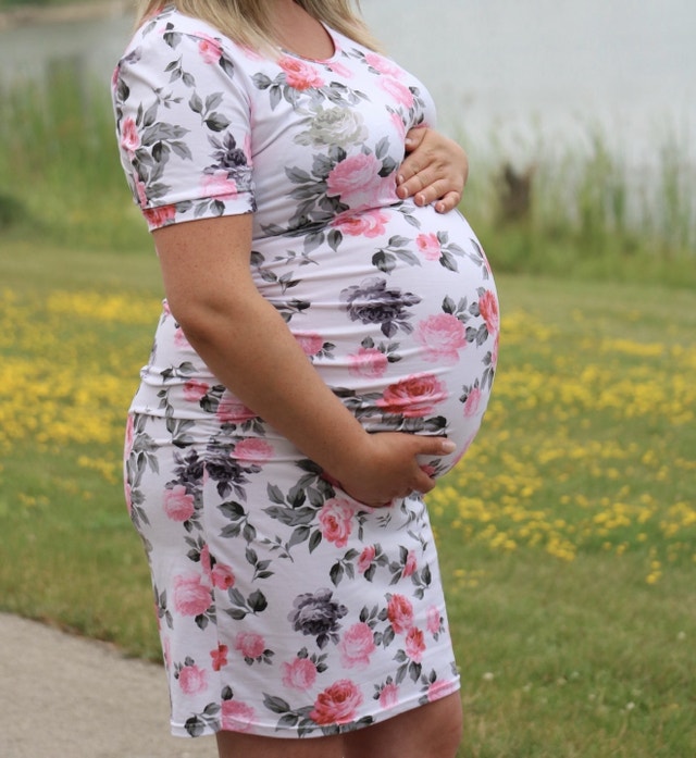 Floral maternity dress