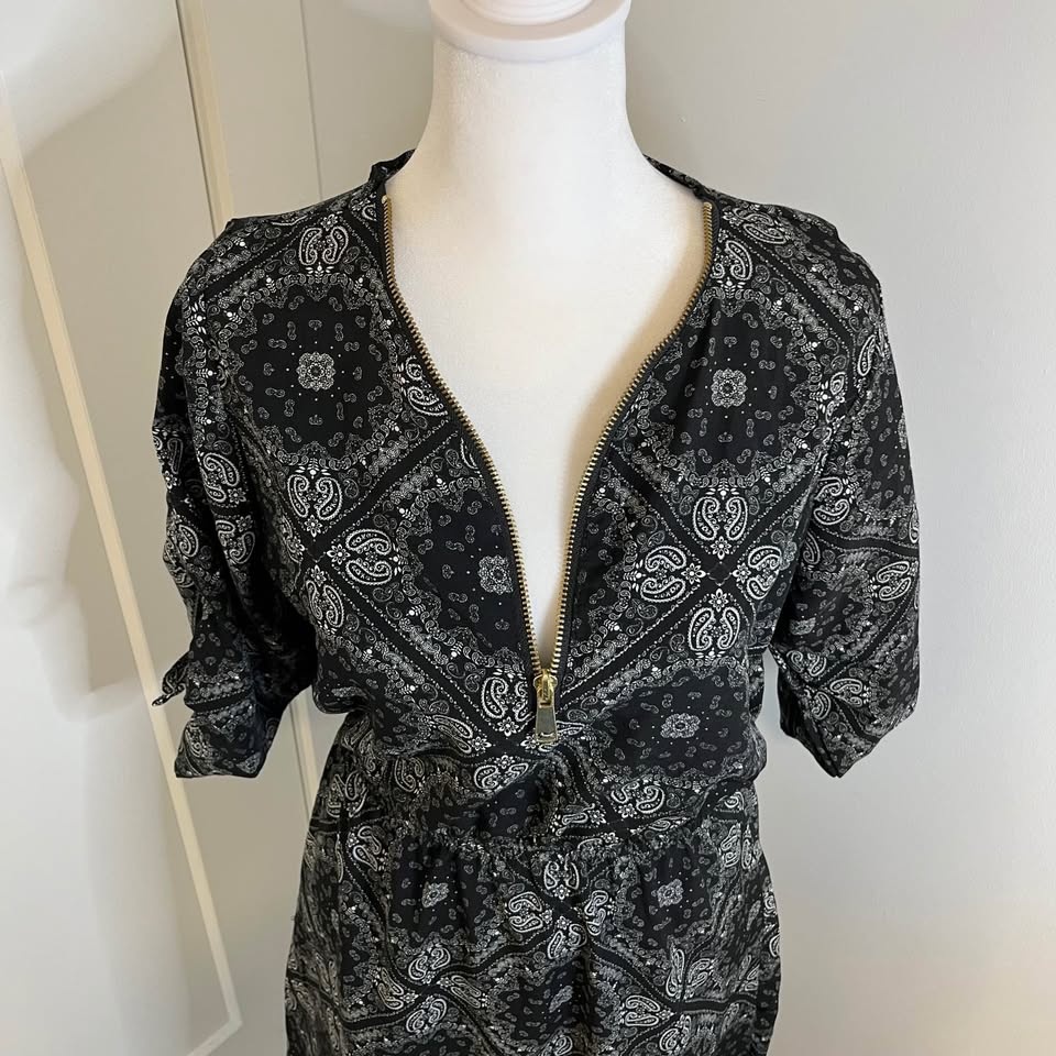Stella Tweed Black & Grey Paisley Dress - Size S - photo 2