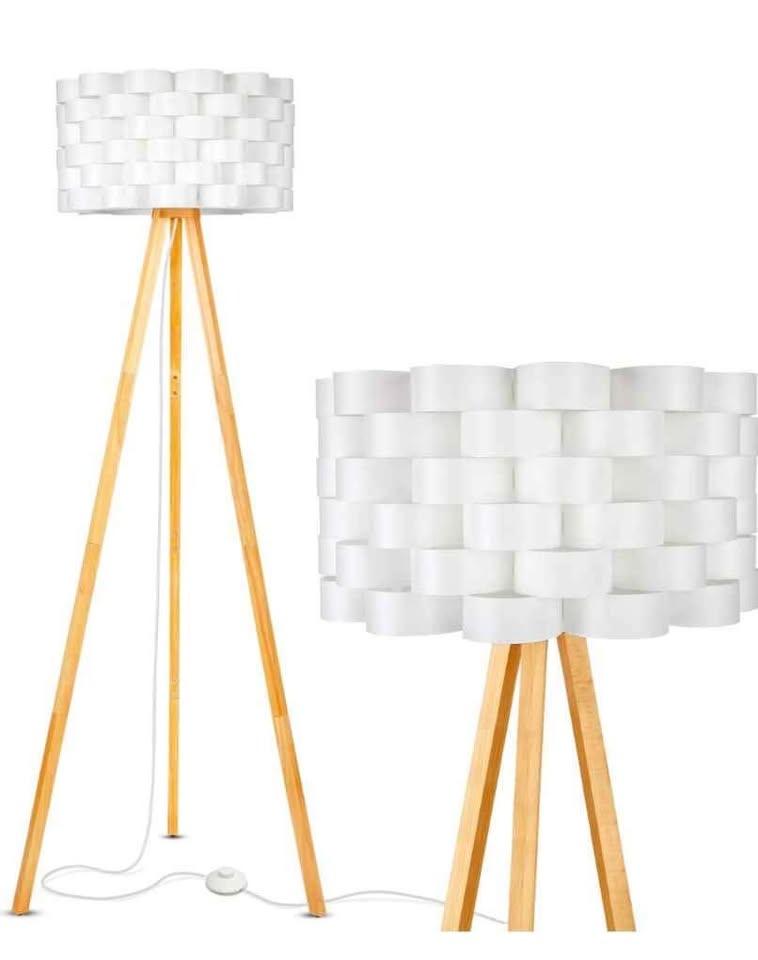 Standing Floor Lamp. Natural Wood - photo 2