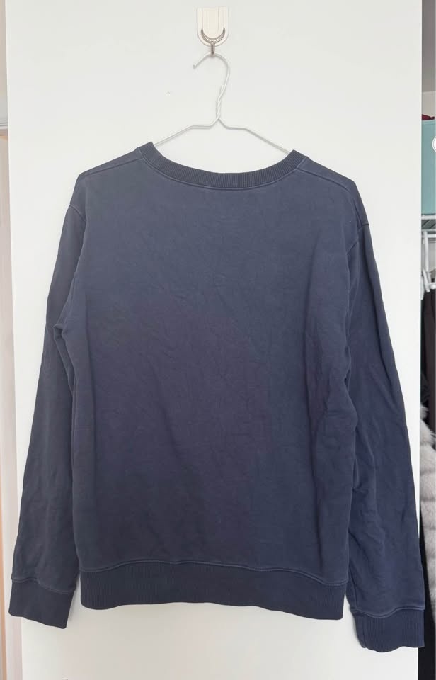 A.P.C. Navy Cotton Crew Neck Sweater - Size Medium - photo 3