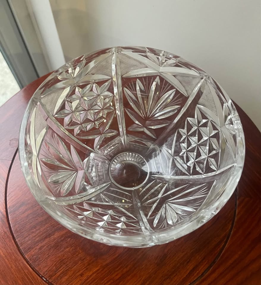 Beautiful Bohemian Lead Crystal Candy Dish with Lid - photo 3