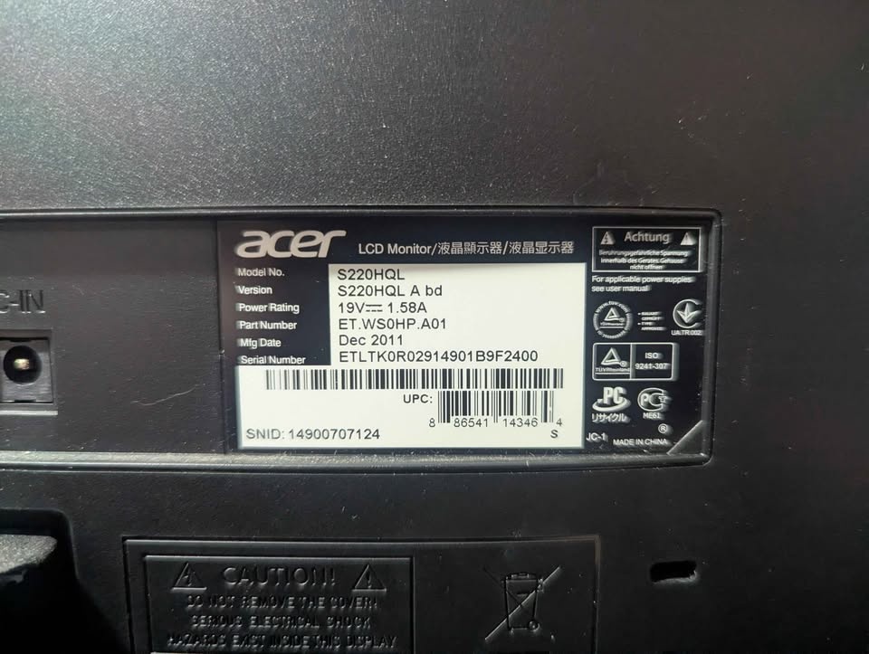 Acer 21.5 inch Monitor - photo 4