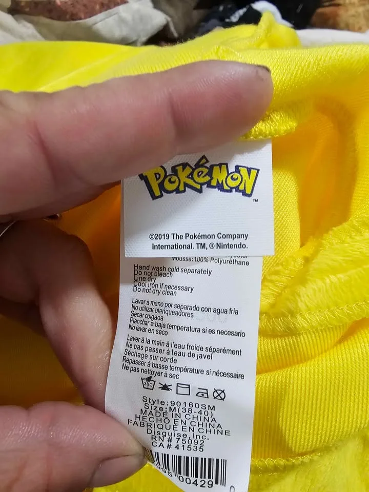 Adult M Pokemon Pikachu onesie image indicator(3)