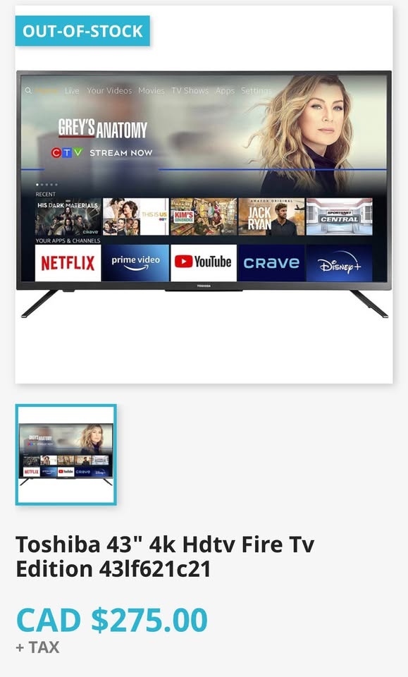 Toshiba 43" 4K UHD Smart Fire TV (2021) - photo 2