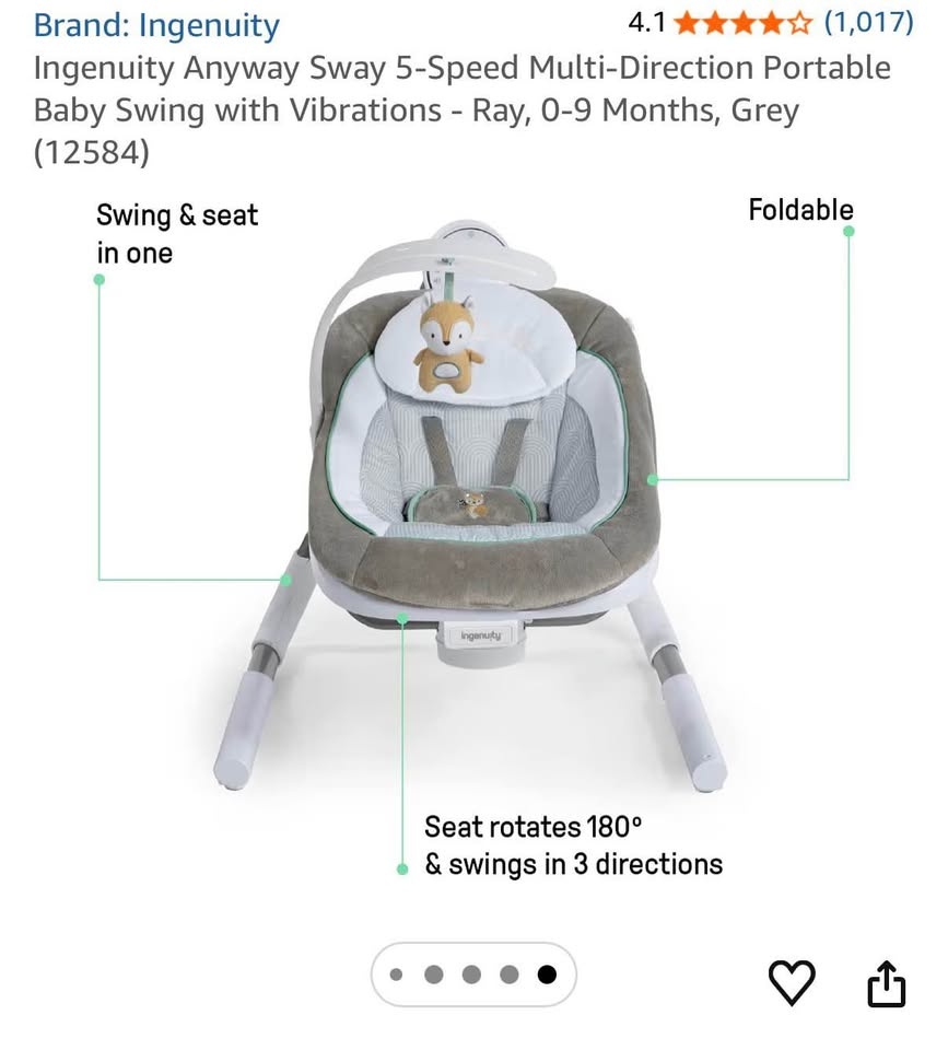 Barely Used Baby Swing – Like New - photo 4