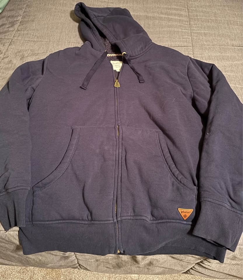 Mens Weatherproof Navy Hooded Full Zip Fleece Size L - photo 2