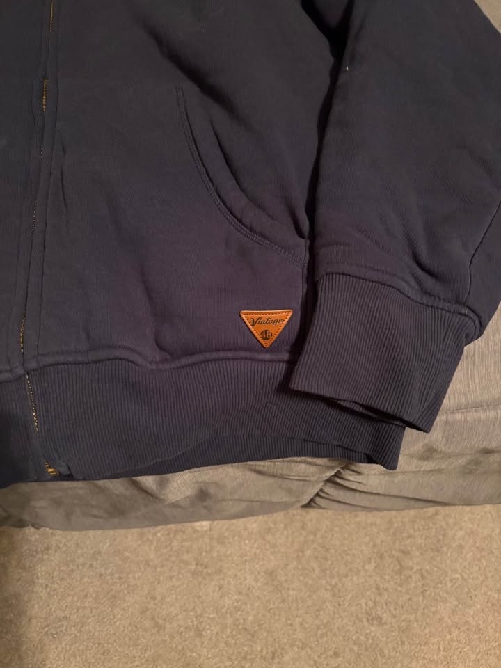 Mens Weatherproof Navy Hooded Full Zip Fleece Size L - photo 4