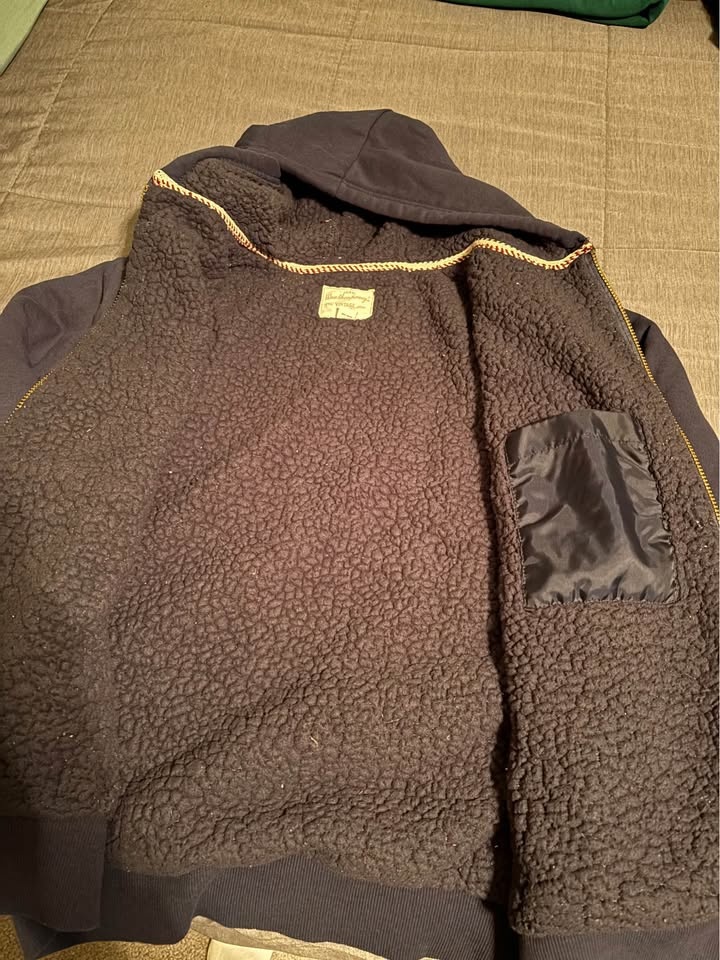 Mens Weatherproof Navy Hooded Full Zip Fleece Size L - photo 5
