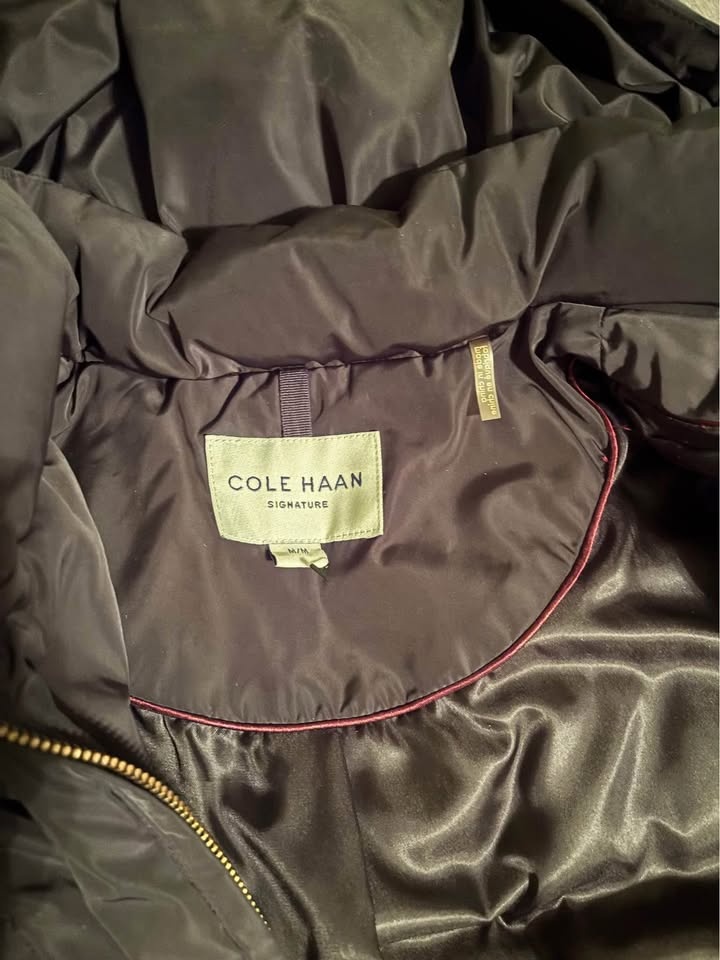 Black Cole Haan Signature Down Coat - Size Small - photo 5