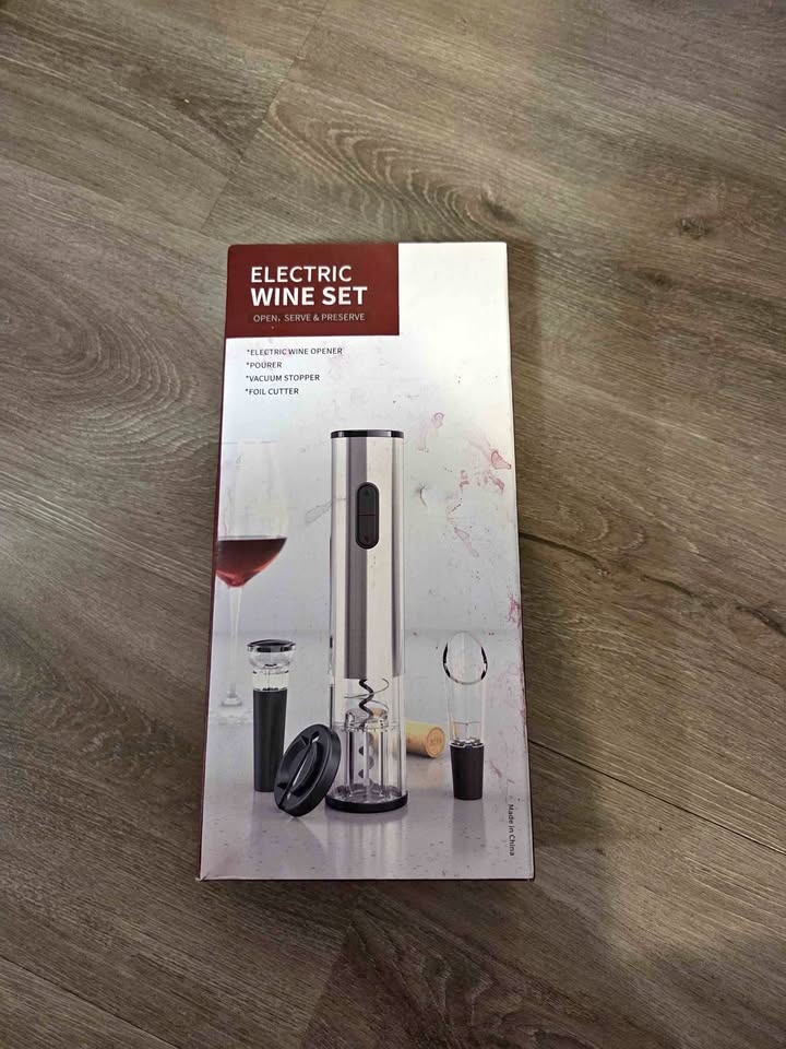 Electric Wine Set - Opener, Pourer, Stopper, Cutter