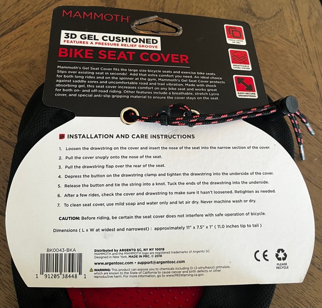 Mammoth Bike Seat Cover - photo 3
