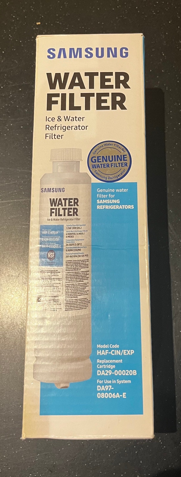 Samsung Refrigerator Water Filter DA29-00020B - New
