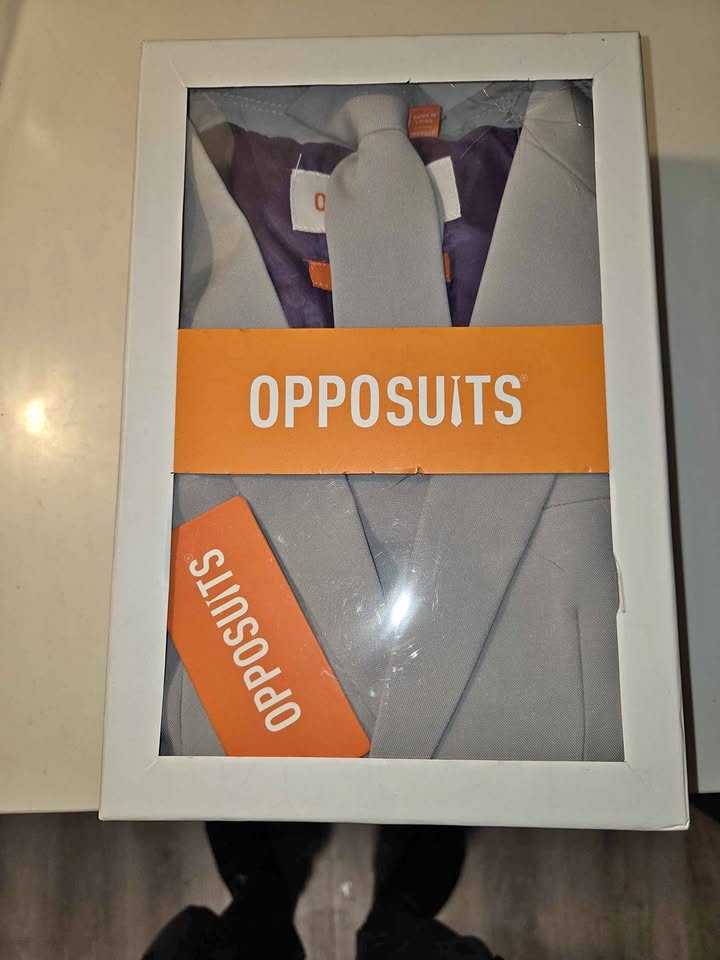 OppoSuits Crazy Suit for Boys Groovy Grey 8Y