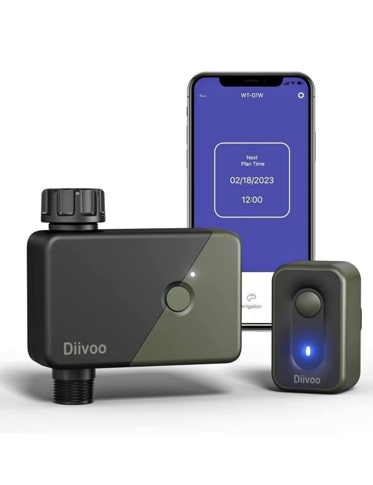 Smart Water Timer with WiFi Hub, 6 Irrigation Plans
