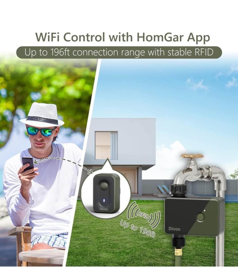 Smart Water Timer with WiFi Hub, 6 Irrigation Plans - photo 2