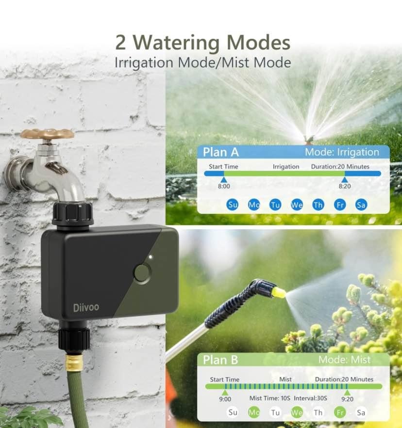Smart Water Timer with WiFi Hub, 6 Irrigation Plans - photo 3