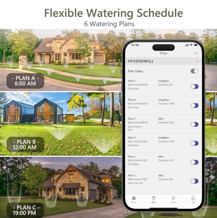 Smart Water Timer with WiFi Hub, 6 Irrigation Plans - photo 5