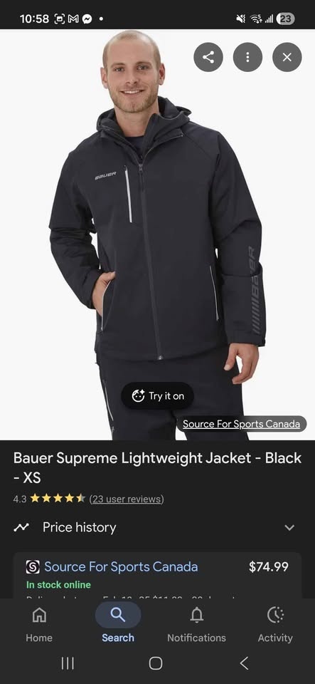 Bauer lightweight skate jacket - Med - photo 2
