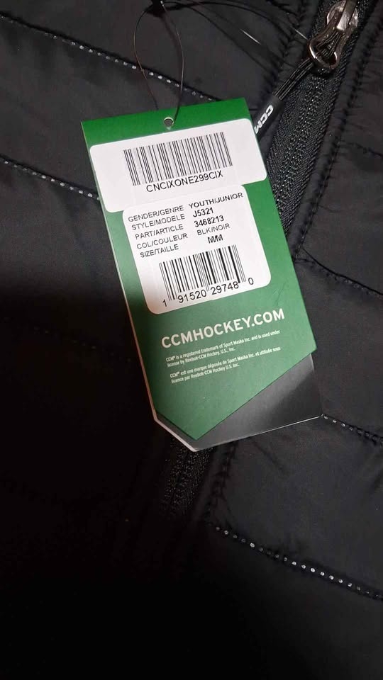 CCM Team Quilted Youth Jacket -Medium & Large - photo 3