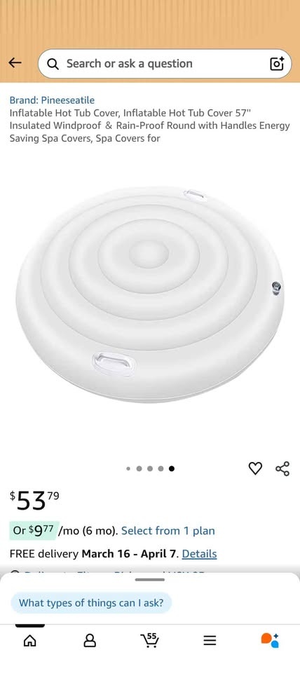 Inflatable Hot Tub Cover 57'' Insulated Round - photo 4