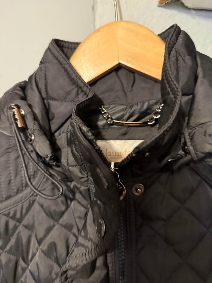 Laundry Black Quilted Hooded Jacket M - photo 3
