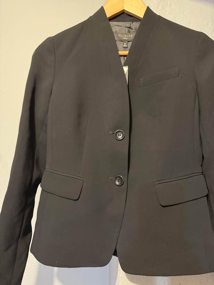 TALBOTS Black Jacket - Women's Size 2 Petite
