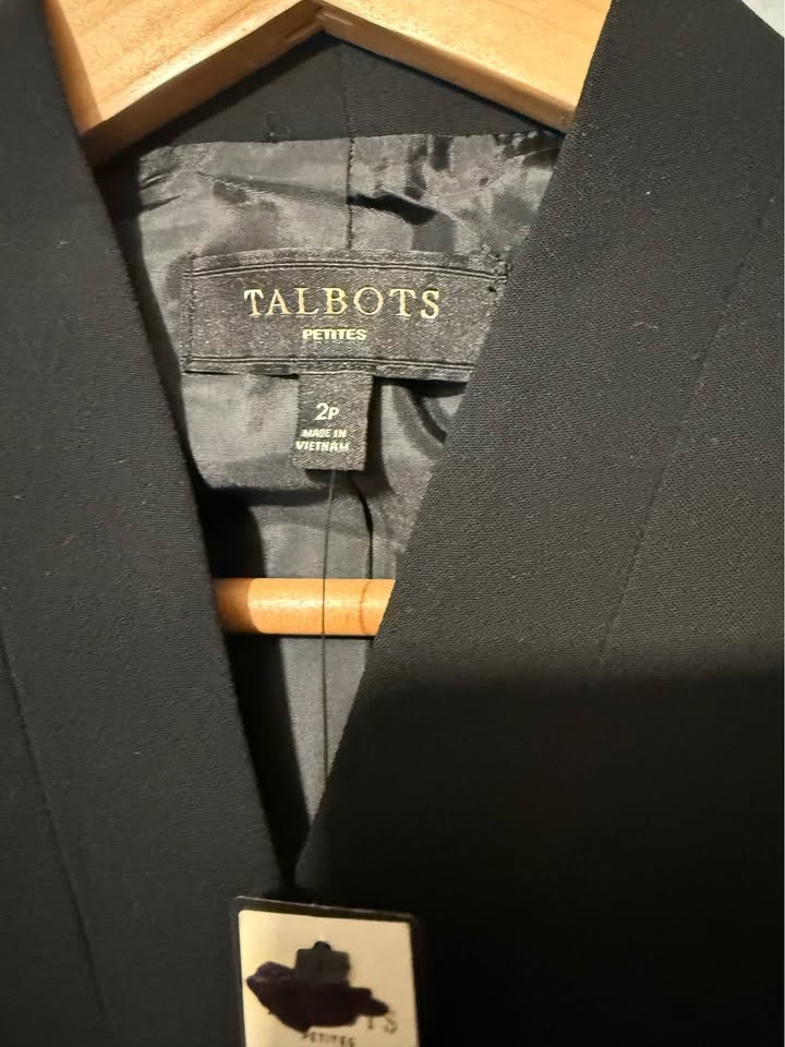 TALBOTS Black Jacket - Women's Size 2 Petite - photo 2