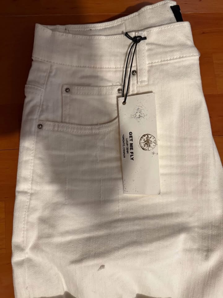 Get Me Fly White Denim Jeans, size 36 - photo 2