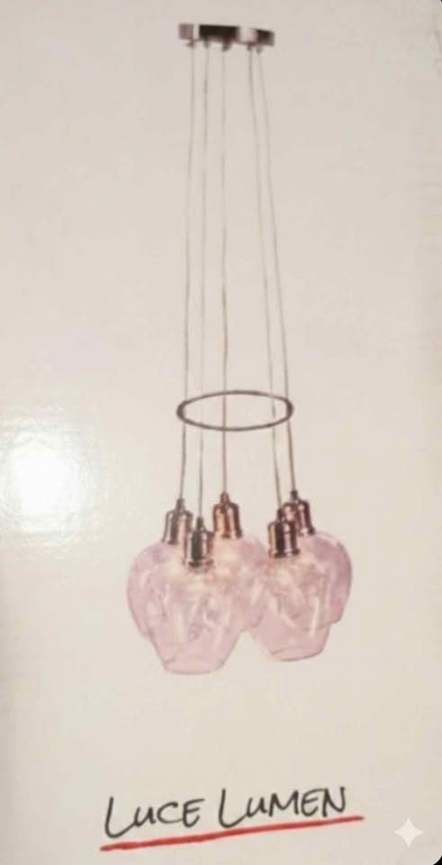 Brand New Luce Lumen 5-Light Glass Pendant Chandelier - photo 3