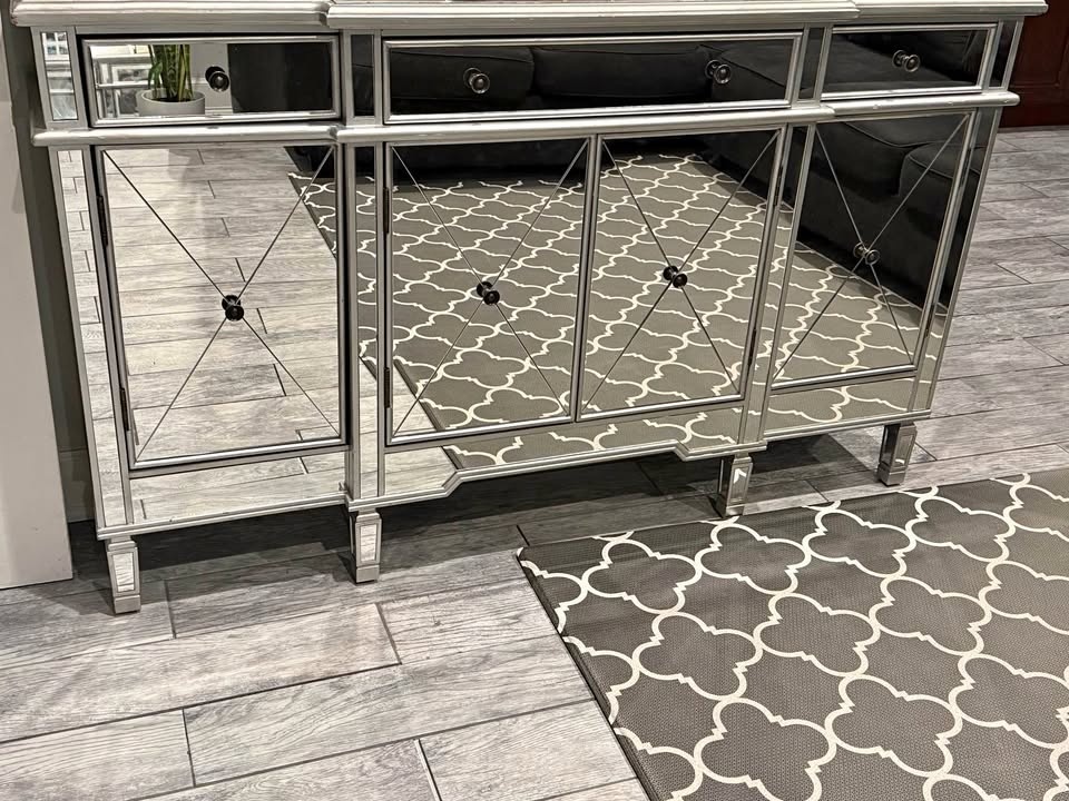 Glass Mirrored Accent Consoles