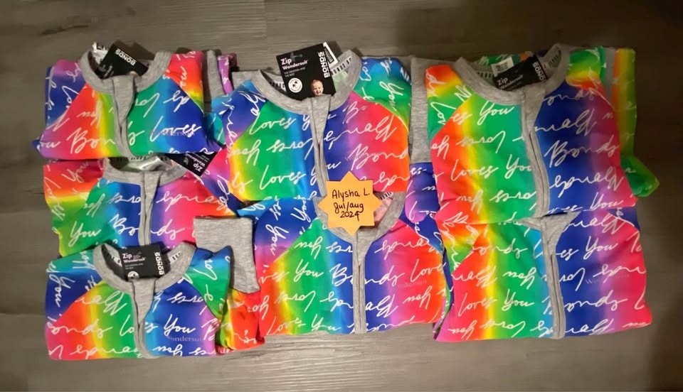 Bonds Rainbow Pride Wondersuits