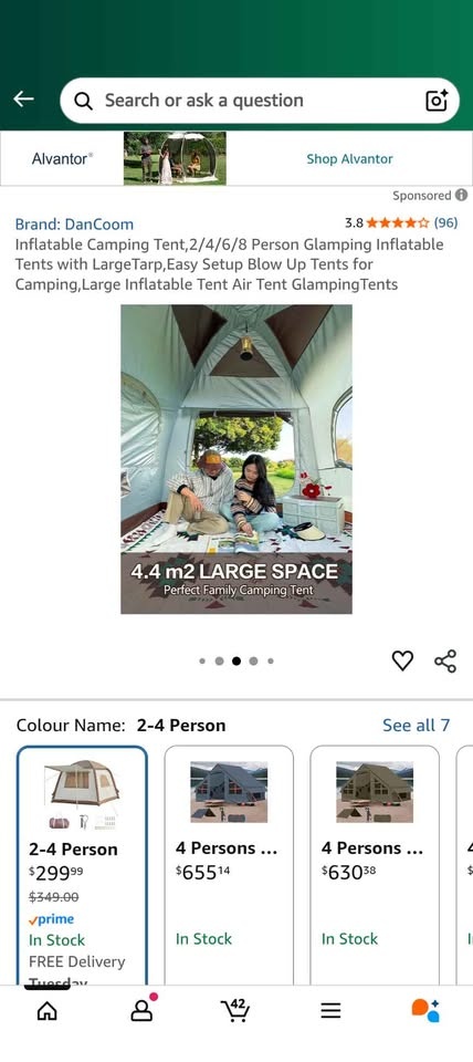 Inflatable Camping Tent, 2-4 Person Glamping Tent - photo 4