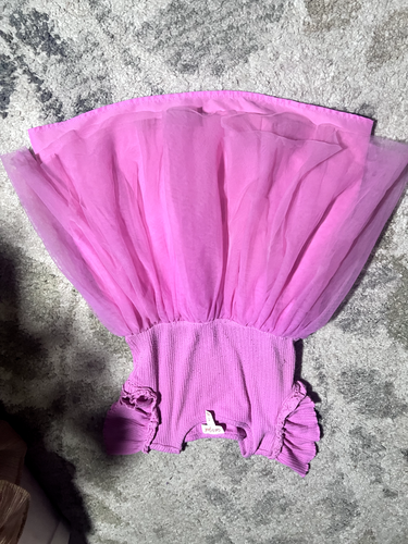 Girls Size 4 Pink Floral Flutter Sleeve Dress