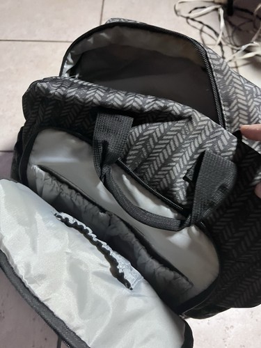 BabbleRoo Diaper Bag Backpack Gray/Blue w/Pacifier case/Changing - photo 3