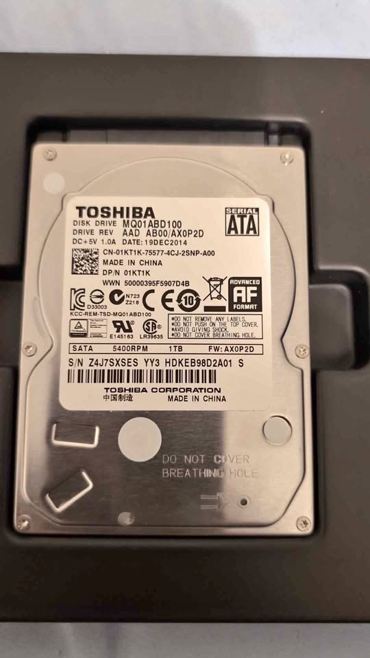 TOSHIBA MQ01ABD100 1TB Hard Drive