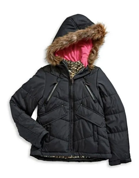 Girls London Fog Hooded Jacket with Removable Vest thumbnail