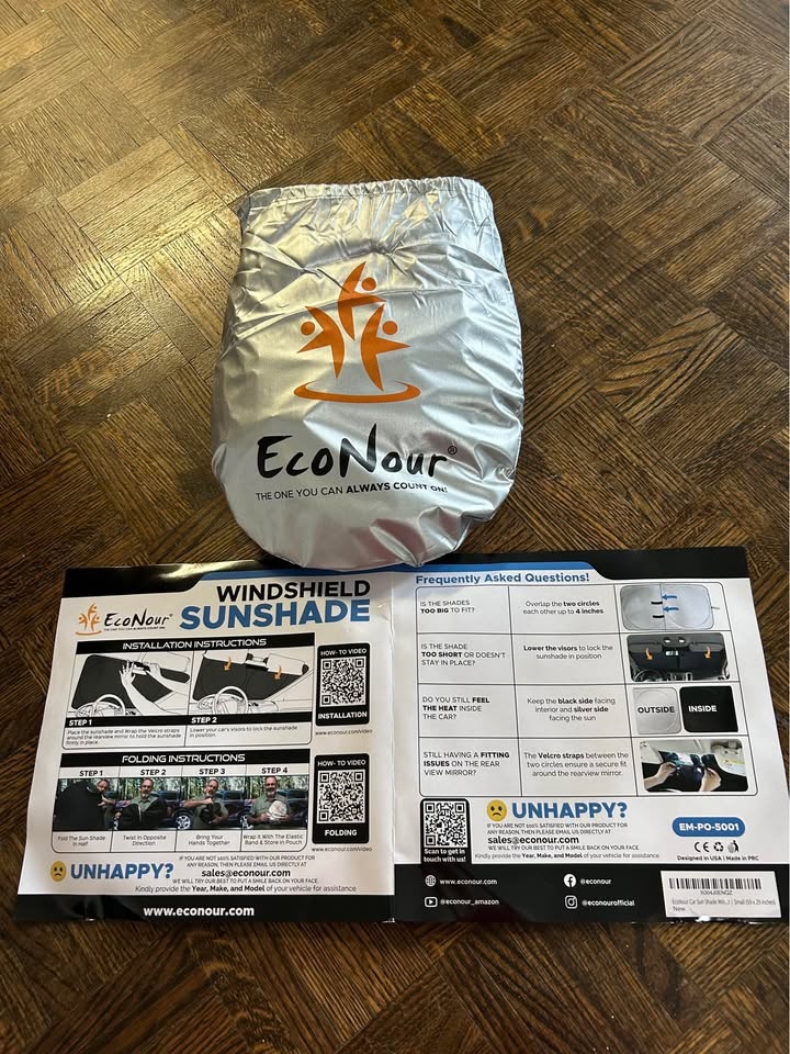 EcoNour Car Windshield Sun Shade - Small (59x29") - photo 4