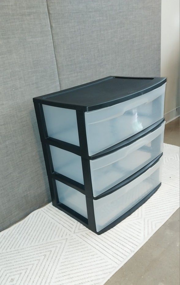 Sterilite Wide 3 Drawer Storage Solution $10