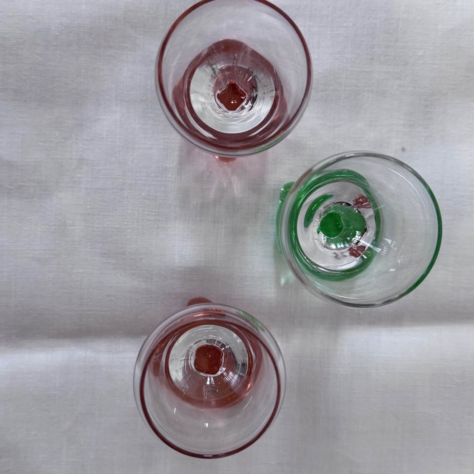 Vintage Hand Blown Weighted Cordial Glasses - photo 3