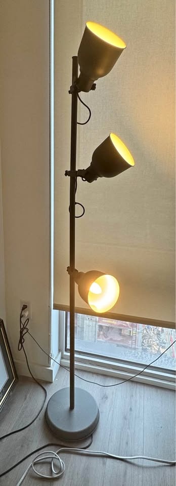 Ikea Hektar Floor lamp 3 spotlights