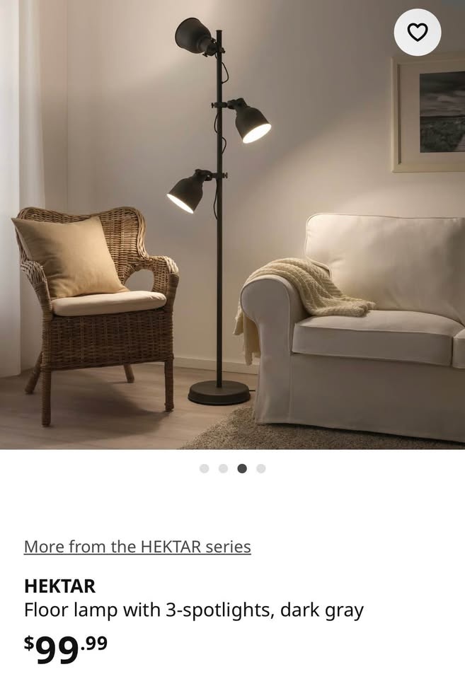 Ikea Hektar Floor lamp 3 spotlights - photo 3