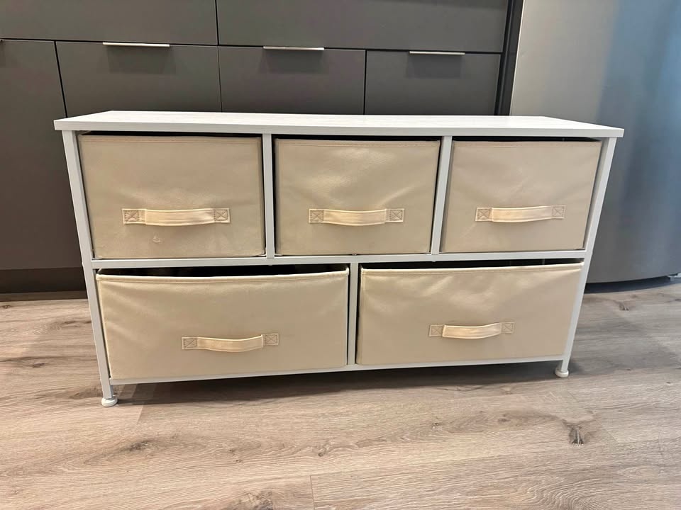 5 Fabric Storage Organizers & 2 Fabric Nightstands