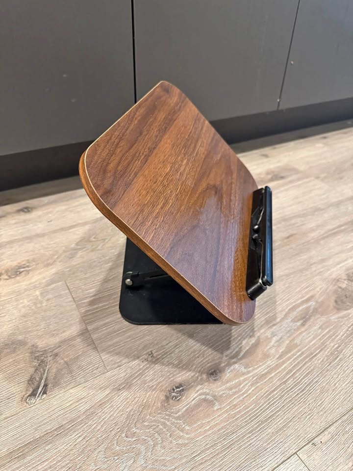 Adjustable Laptop or Book Stand with Wood Top