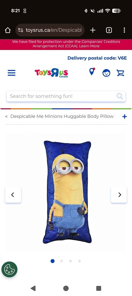 Despicable Me Minions Body Pillow