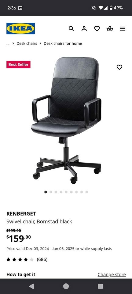 Ikea Office Chair - Renberget