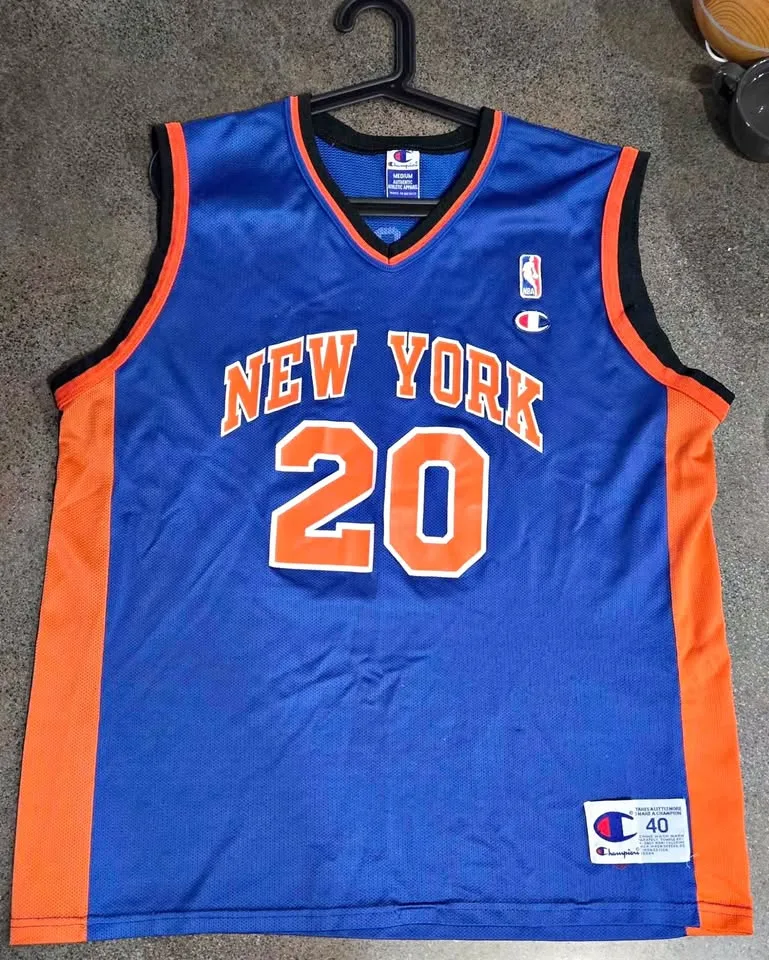 Vintage NY Knicks Allan Houston NBA Jersey. Sz 40/ Men S/ YXL thumbnail