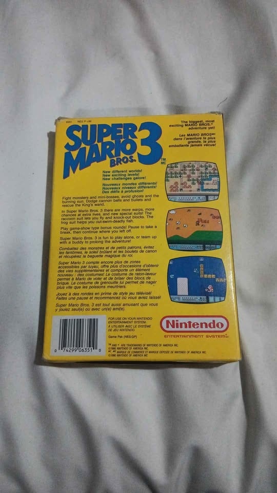 Super Mario Bros. 3 NES Nintendo Video Game - photo 2